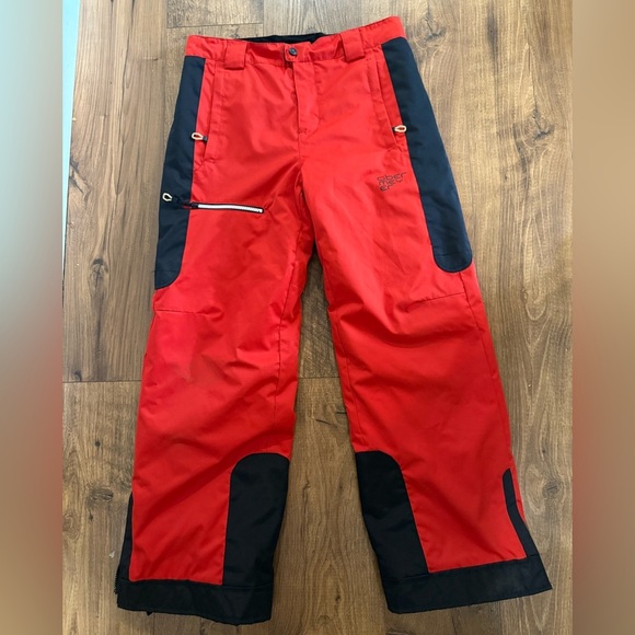 Obermeyer Vibrant orange and Black Snow/ ski Pants extended wear system - Picture 1 of 8